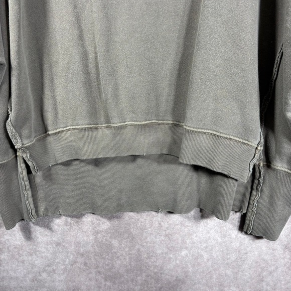 Free People We The Free Camden Distressed Oversized Sweatshirt Women Large Green - Picture 3 of 11